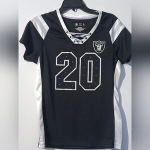 RAIDERS NFL Team Apparel Black and White Lace-Up Jersey